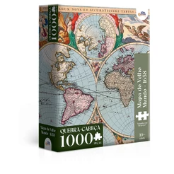 Quebra Cabeça Mapa Do Velho Mundo 1000 Peças - Toyster 8090