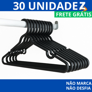 Cabide Adulto Preto Kit Cabides Reforçado Organizar Roupas - em Oferta na Shopee