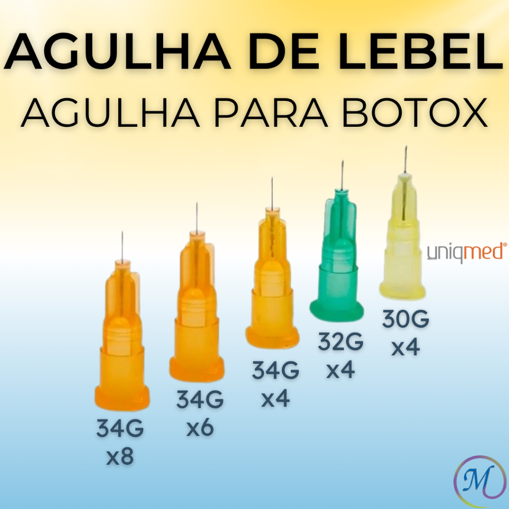 Agulhas para Botox - Microagulhas de Lebel Uniqmed - Mesoterapia, Botox e SkinBooster 30G, 32G, 34G
