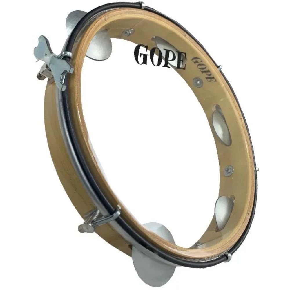 Pandeiro Gope 10" em Madeira e Pele Cristal 631Pec em Oferta na Shopee