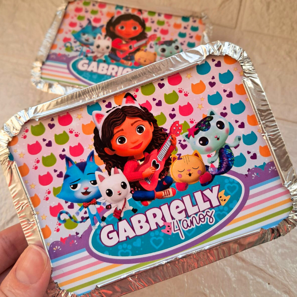 Marmitinha personalizada a casa magica da Gabby | Marmitinha para guloseimas | Lembrancinha festa a casa magica da Gabby