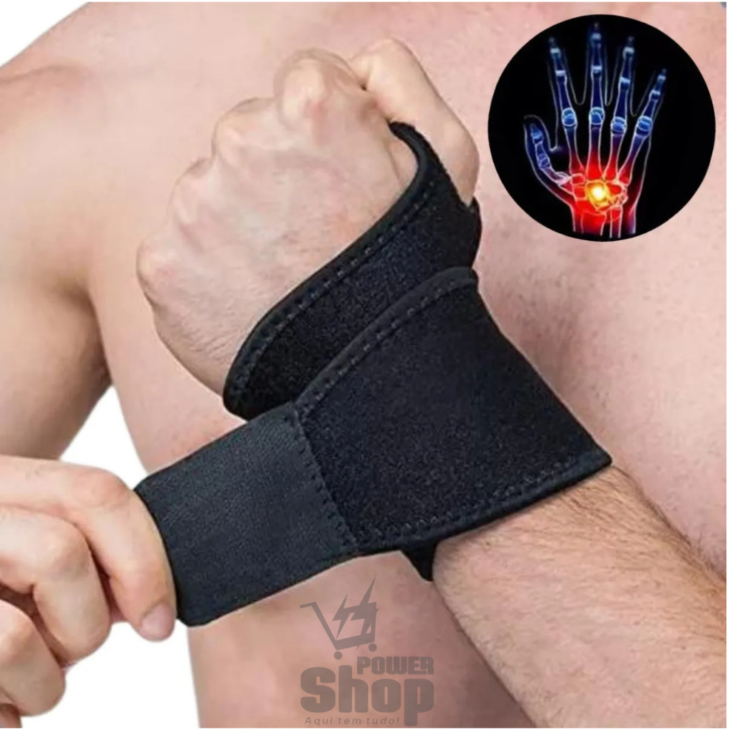 Munhequeira Tensor de Pulso Anatômica Ajustável Preta Tensão Anatômica Flex Tendinite Pulso em Oferta na Shopee