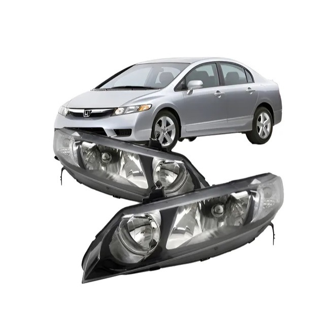 Par Farol New Civic 2007 2008 2009 2010 2011 Máscara Negra
