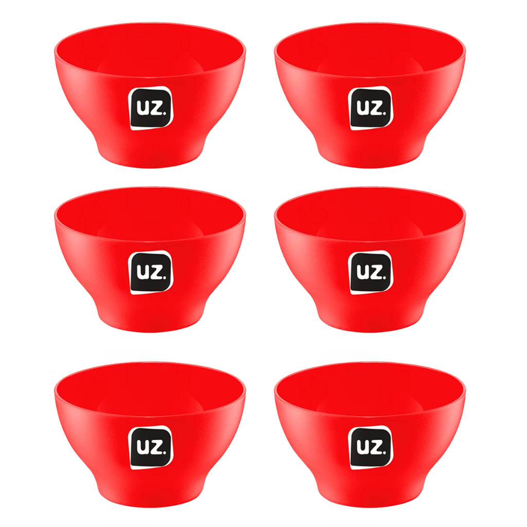 Kit 6 Cumbucas UZ Utilidades – Tigelas Coloridas 500ml, Resistente e Prático