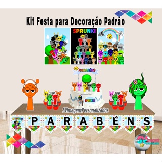 Festa Sprunki Incredibox Kit festa para Decoração de Aniversário Padrão em Oferta na Shopee