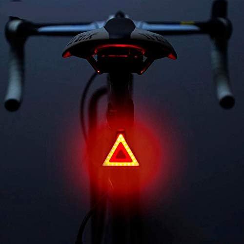 Lanterna Farol Traseiro Triângulo LED Cob Slim Pisca Bicicleta Bike Recarregável USB