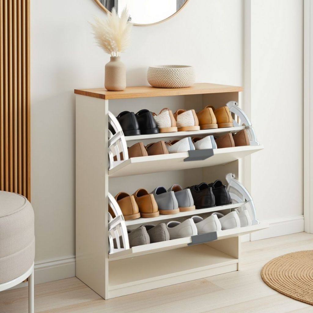 Sapateira com 2 Portas Organizadora Para Quarto e Closet Multiuso