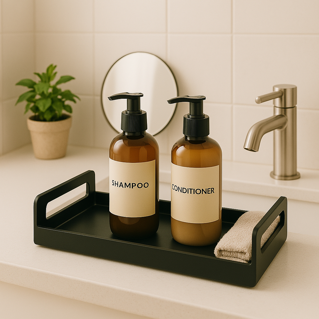 Bandeja de Aço Multiuso Premium para Café da Manhã, Maquiagem, Decoração Cantinho Café