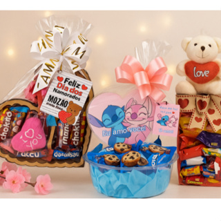 Cesta de Chocolates Com Ursinho Ouro Branco Sonho de Valsa Dia dos Namorados| Aniversário | Presente em Oferta na Shopee