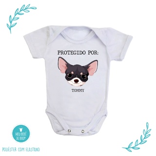Body de Bebê Protegido(a) por Pet Personalizado em Oferta na Shopee