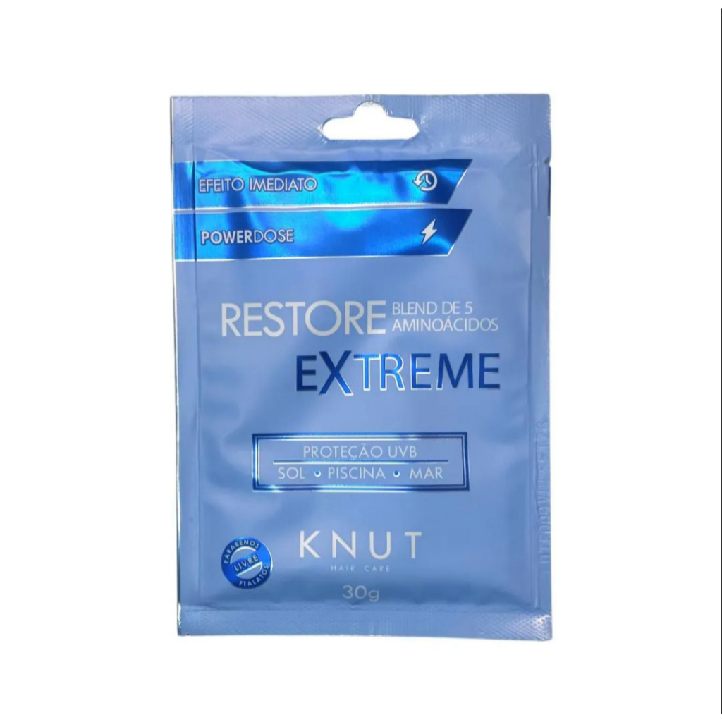 Tratamento Para Cabelo Restauração Capilar Hidratação Intensa Extreme Powerdose Restore Knut 30g