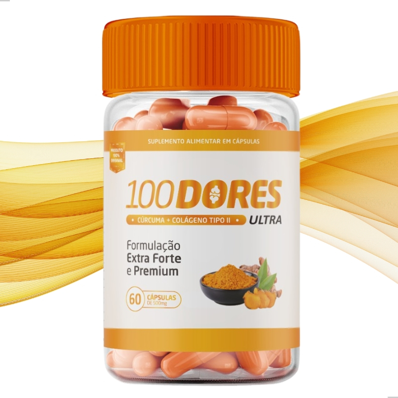 1 Frasco 100 Dores Original Suplemento Alimentar Articulação Natural 60 Cps Sem Dores Envio Hoje