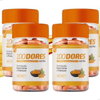 Kit 4 Potes 100 Dores Suplemento Alimentar Natural 4 Meses 60 Cápsulas Cada Pote Sem Dores Original em Oferta na Shopee