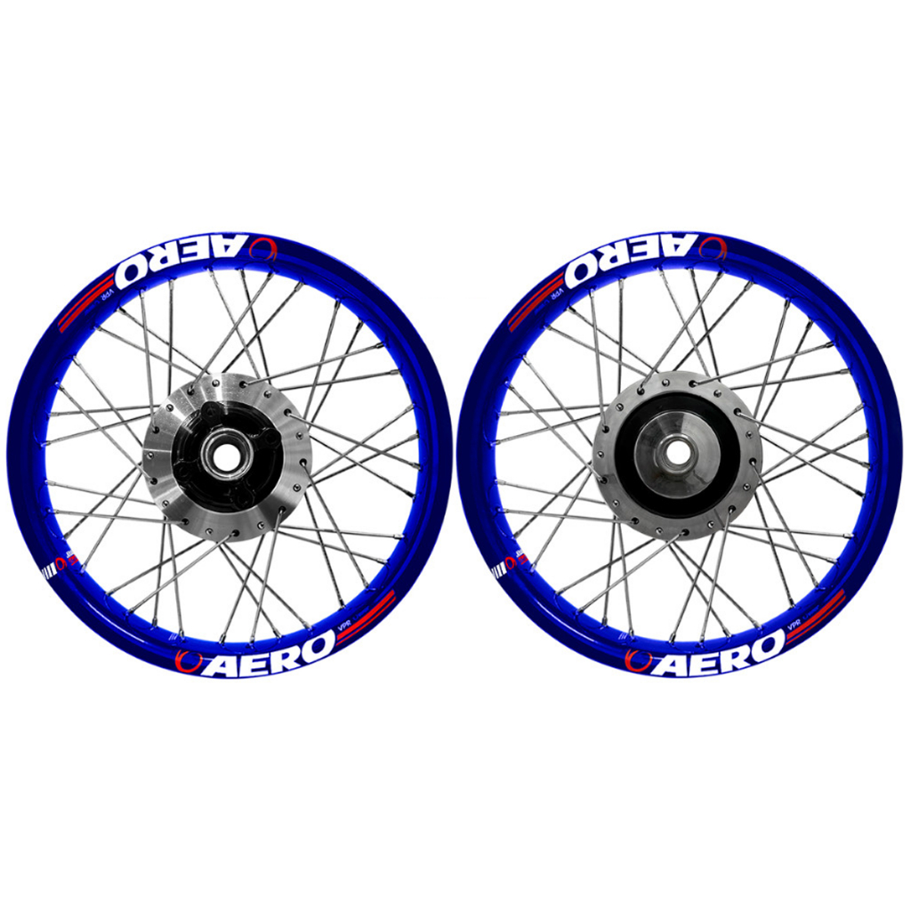 Par Roda Jante Aro alumínio Viper Aero Azul Fan 125 09/18 Diamantado Disco Tambor Raios 4mm Cromados