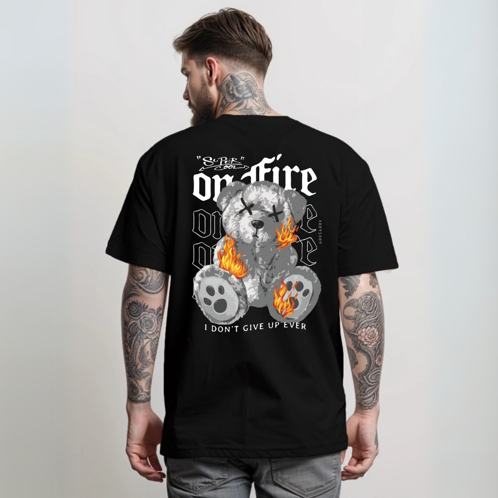 Camiseta camisa T-shirt Bear Streetwear Oversized Estampada Personalizada Masculina Feminina Estilo