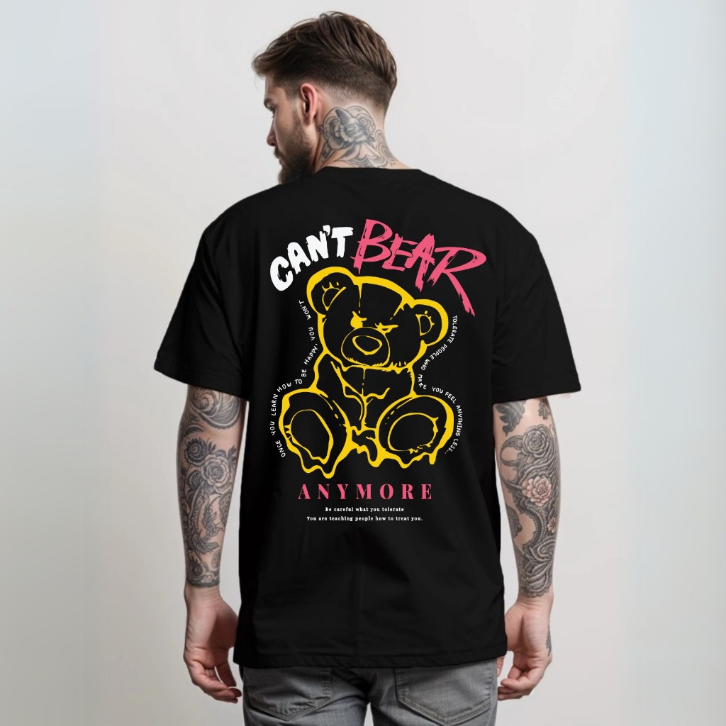 Camiseta Blusa T-shirt Bear Streetwear Oversized Estampada Personalizada DTF Estilo Hype