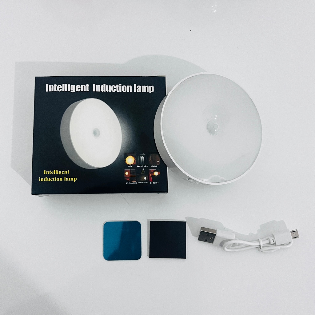 Kit 2 Lâmpada Spot Sensor Presença Indução Inteligente Branco Frio E Branco Quente Recarregável Por USB