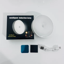 Kit 2 Lâmpada Spot Sensor Presença Indução Inteligente Branco Frio E Branco Quente Recarregável Por USB