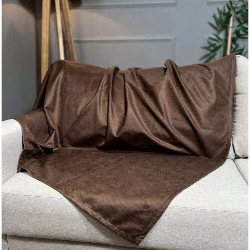 Manta Para Sofá Em Suede Liso Aveludado
