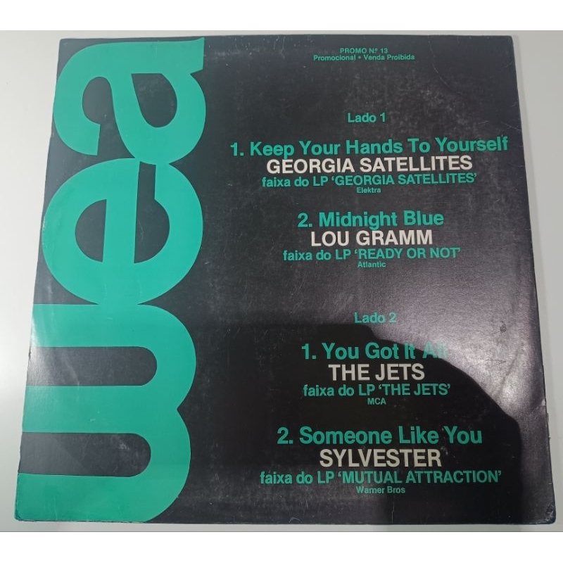 Lp Wea Promo 13 - The Jets, Sylvester, Georgia Satellites, Em Ótimo Estado