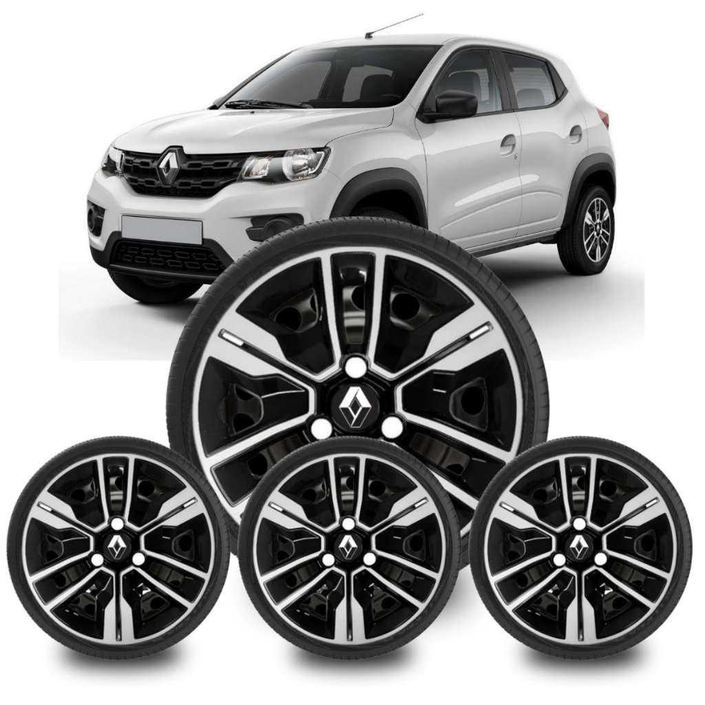 Jogo Calota Roda Aro 14 Kwid Outsider 2018 2019 2020 2022 2023 em Oferta na Shopee