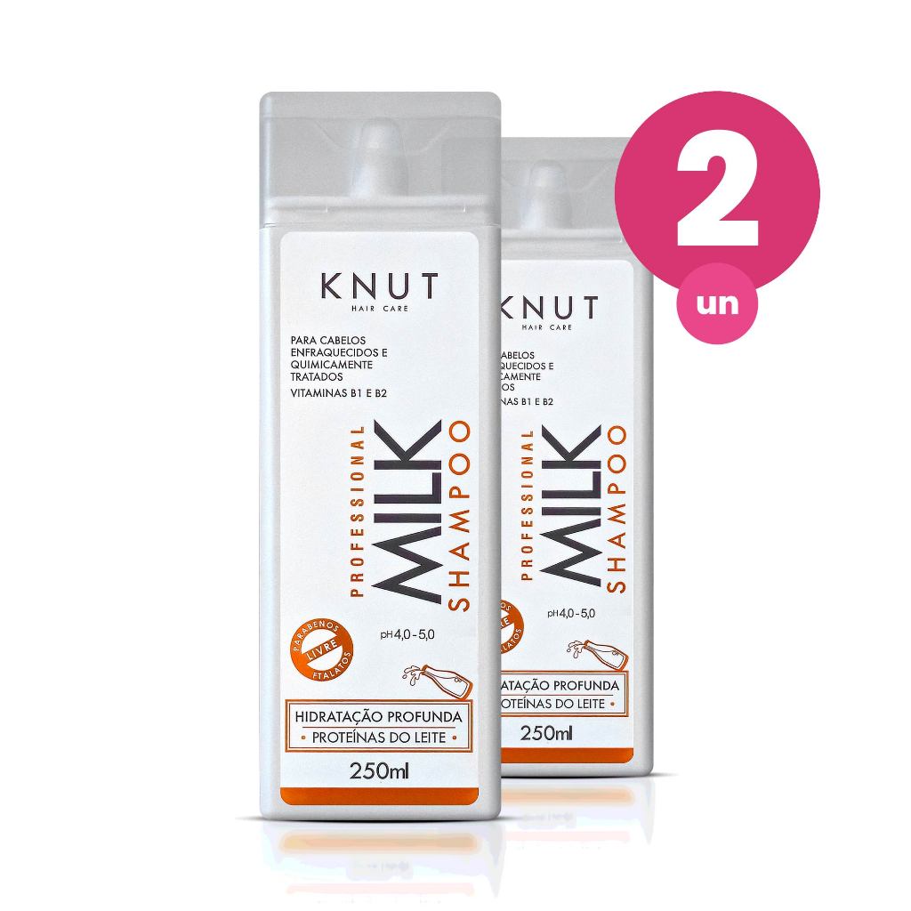 Kit 2 Shampoo Knut Milk 250ml