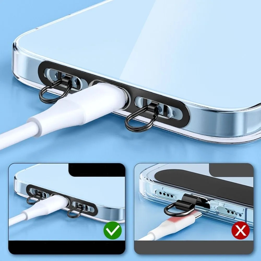Kit 2 Pçs Universal Suporte Clips Metal Fino De Aço Anti-Perda Celular