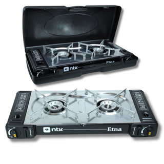 Fogareiro Horizontal 2 Bocas ETNA Aço Inoxidável 63cm Preto Cartucho/Botijão Controlador Chamas NTK em Oferta na Shopee