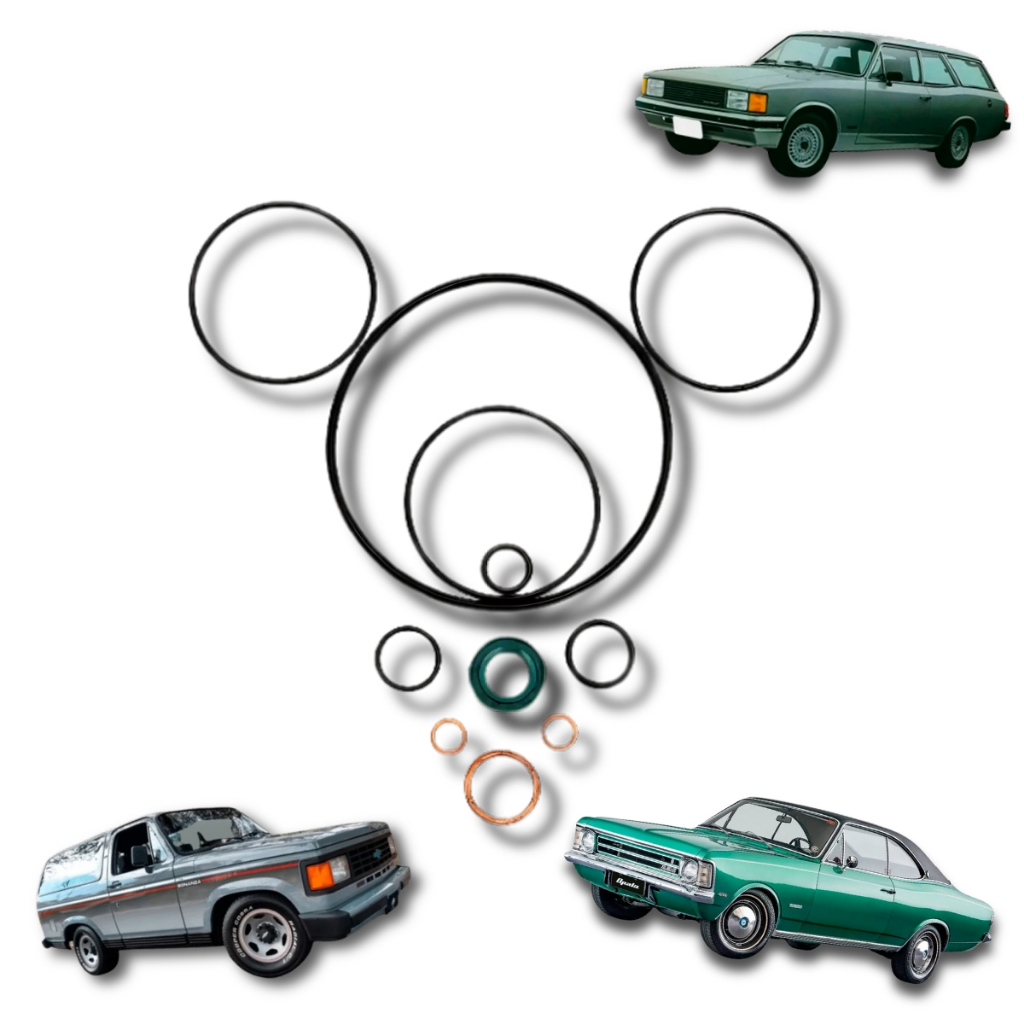 Kit Reparo Completo da Bomba Hidráulica ZF - Opala / Caravan (Caneco / Pescoçuda) - CX22028