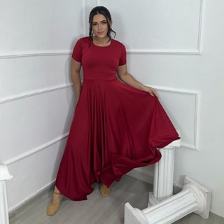 Vestido de Dança Coreografia LISO Moda Evangélica Feminina em Oferta na Shopee