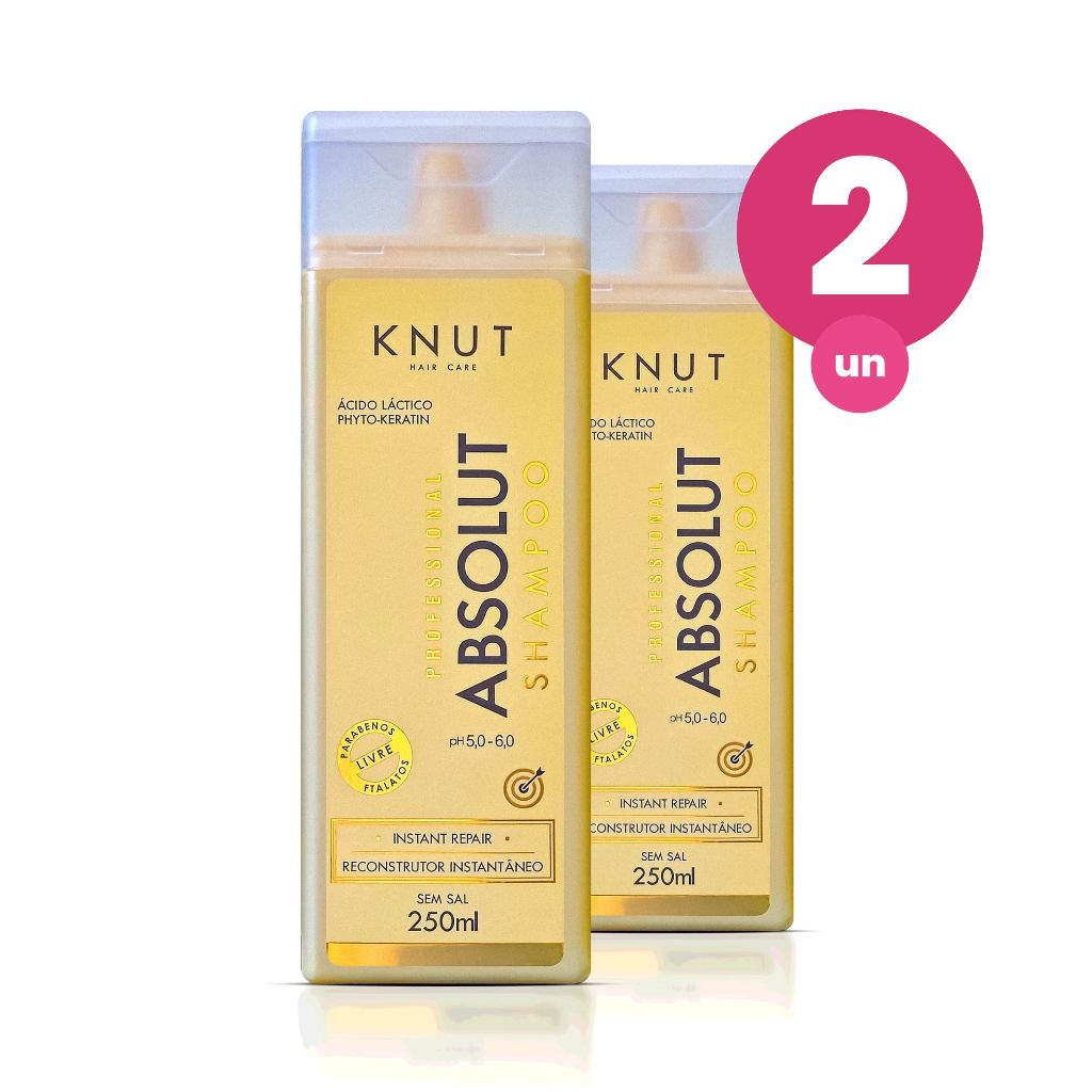 Kit 2 Shampoo Knut Absolut 250ml
