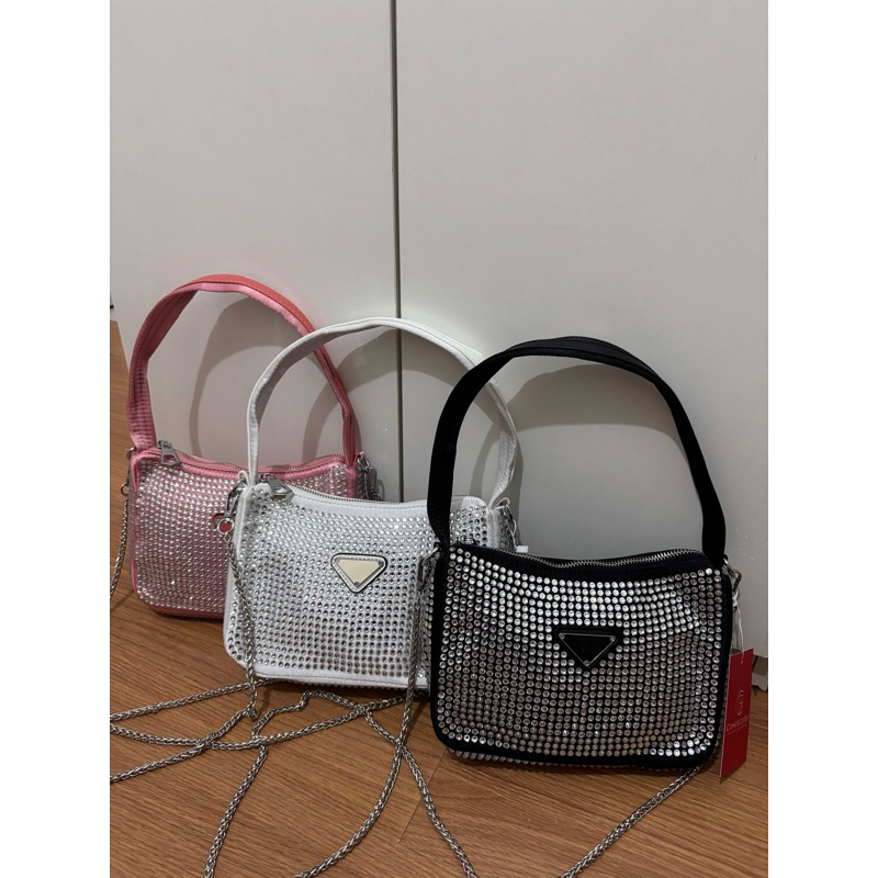 Bolsa de ombro média bolsa brilhosa bolsa de blogueirinha bolsa de festas e baladas
