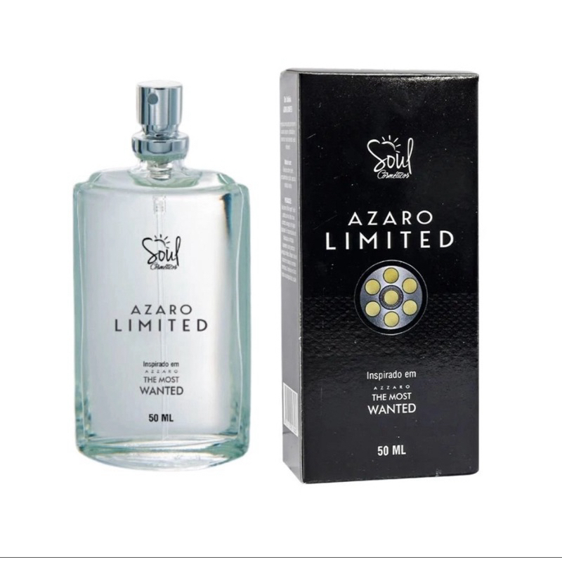 Colônia Masculina Azarô Limited Inspirado em Azarro The Most Wanted Soul Cosméticos