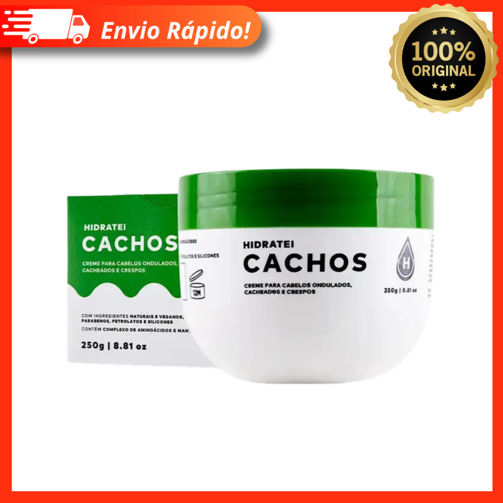 Creme Hidratei Cachos 250g - Cuida, Hidrata e Define Os Cachos