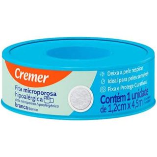 Fita Microporosa 1,2cm x 4,5m Cremer em Oferta na Shopee