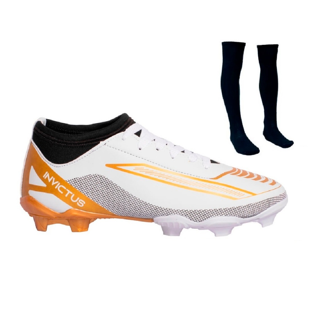Chuteira Campo Cano Médio Invictus Botinha Gramado Travas Original Uzze Meião