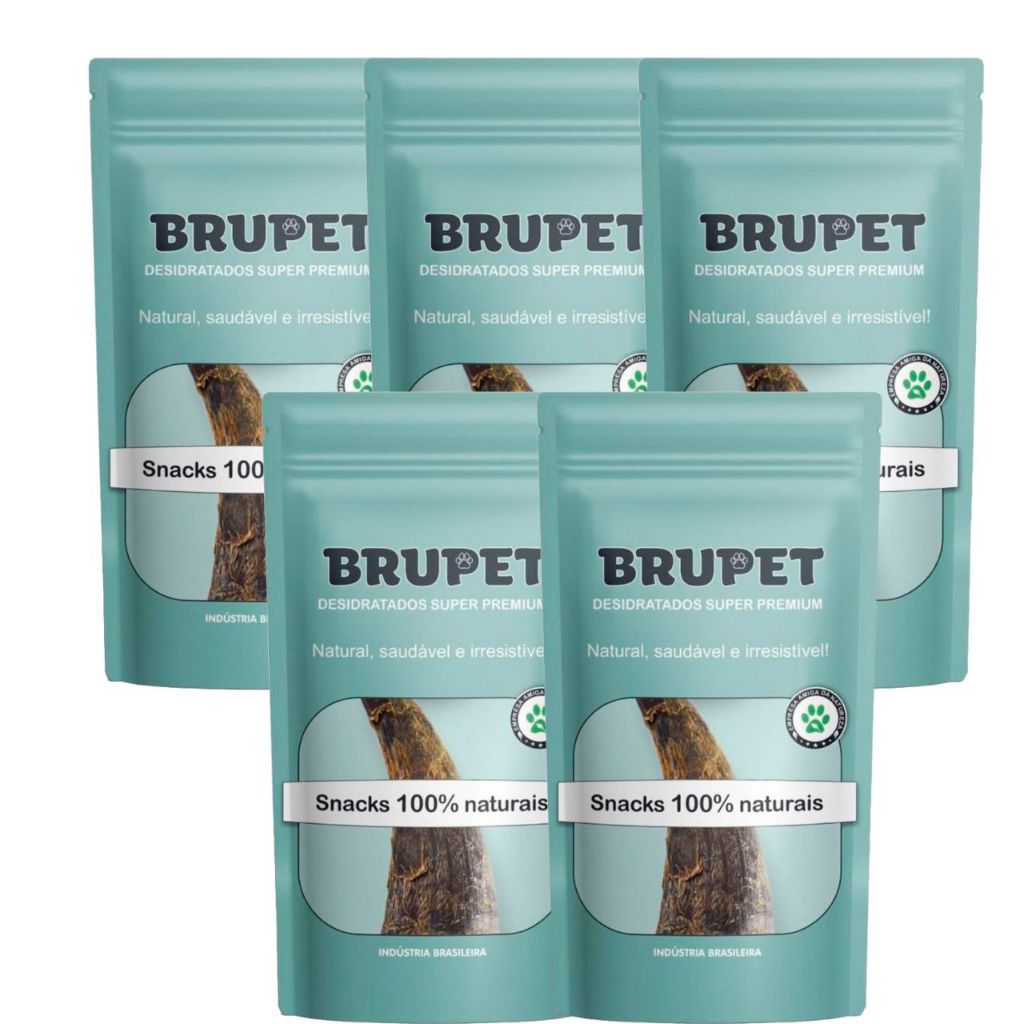 Chifre Bovino Petisco 100% Natural para Cães Brupet 5 unidades