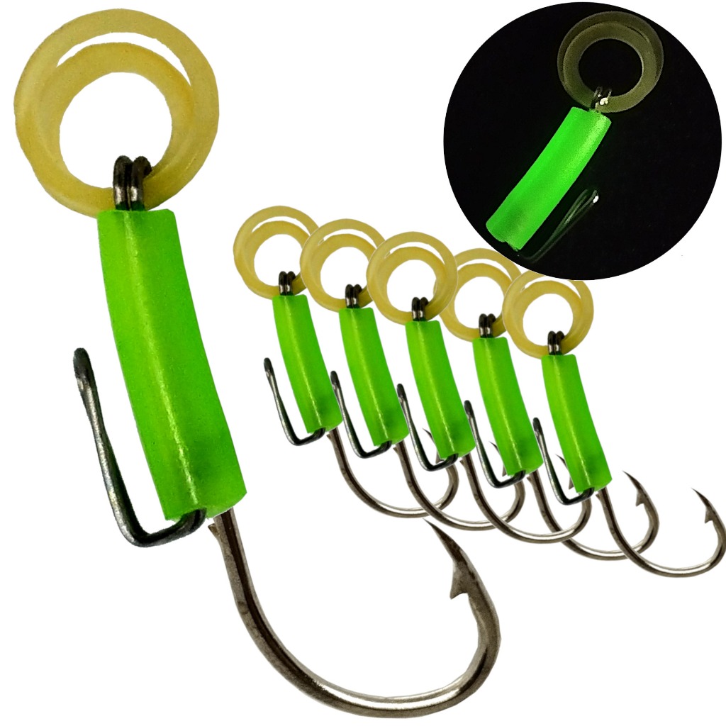 Anzol Maruseigo com Gancho Auxiliar Glow para Isca Viva em Oferta na Shopee