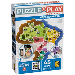 Puzzle Play Gigante Mapa do Brasil em Oferta na Shopee
