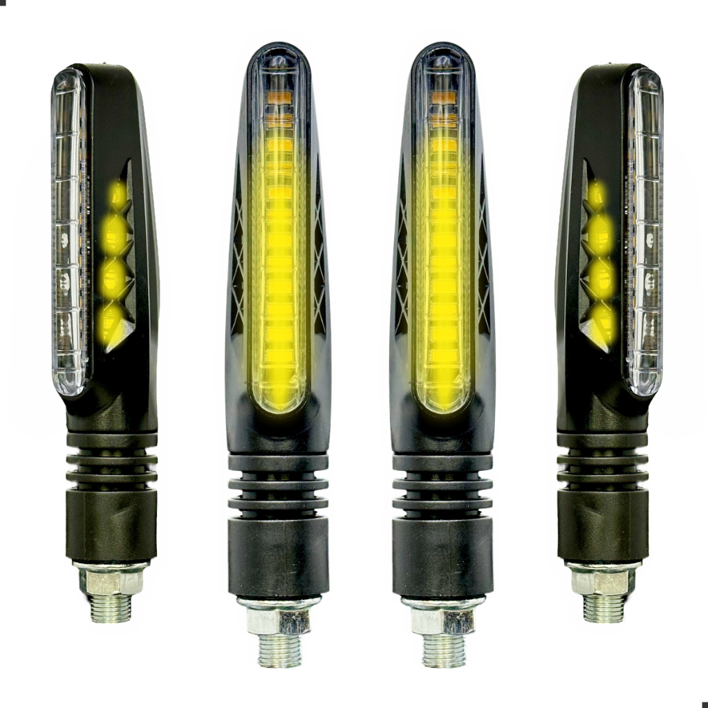 Seta Duas Funções Slim Escolha a Quantidade Moto Seta Led Sequencial E Normal Híbrido Palito