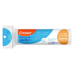 Discos de Algodão Cremer Face Lisa Com 100