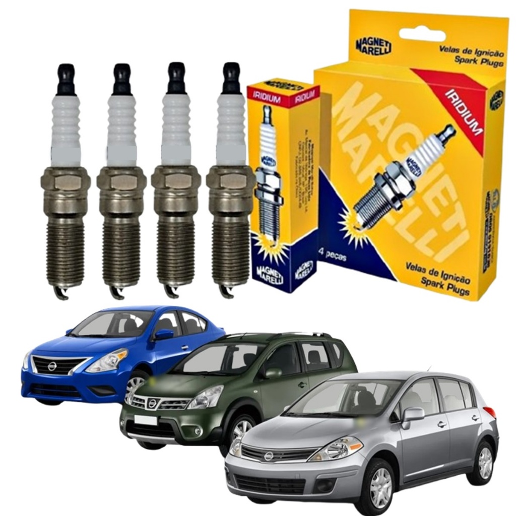 Jogo Velas Ignicao Kicks March Versa 1.6/16v Tiida 1.8/16v em Oferta na Shopee