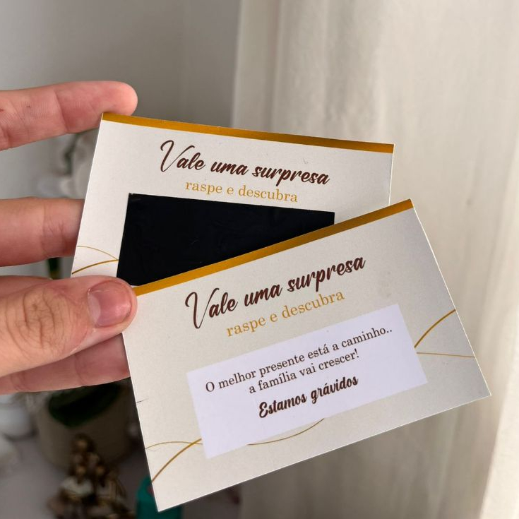 Raspadinhas Revelação de Gravidez do Bebê Menina Menino Grávidos 5, 10, 15 ou 20 cartões em Oferta na Shopee