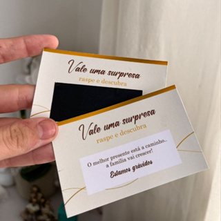 Raspadinhas Revelação de Gravidez do Bebê Menina Menino Grávidos 5, 10, 15 ou 20 cartões em Oferta na Shopee