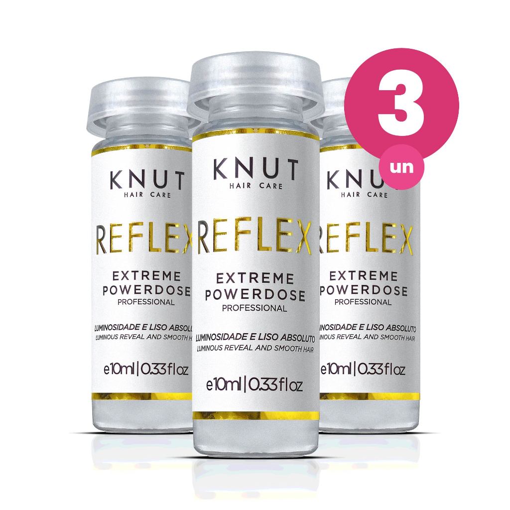 Kit 3 Ampola Extreme Powerdose Knut Reflex 10ml Tratamento Capilar em Oferta na Shopee