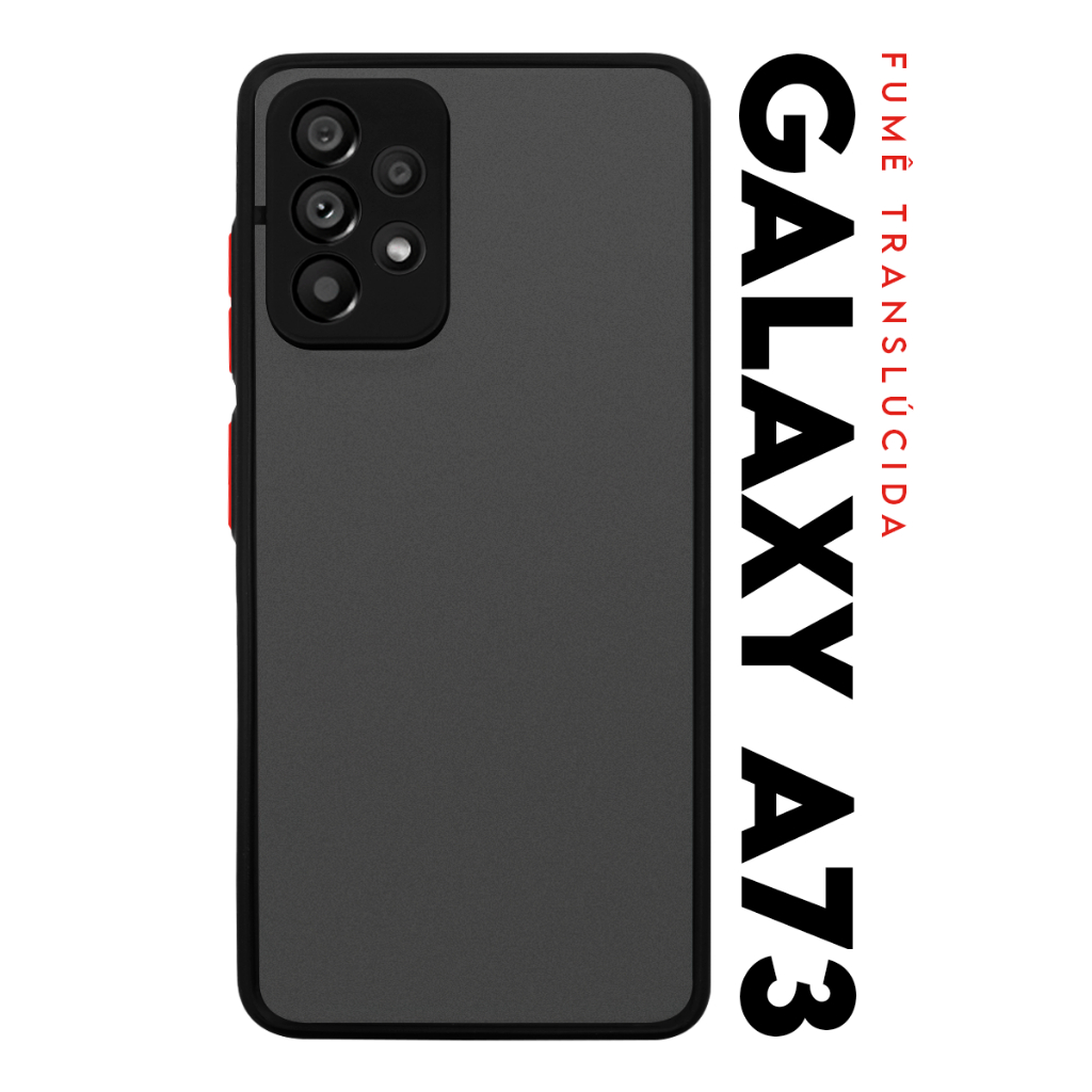 Case Capinha Case Anti Impacto Space Acrílico Translucida Fumê Protetora para Samsung Galaxy A73 5g A736 tela 6.7 pol.