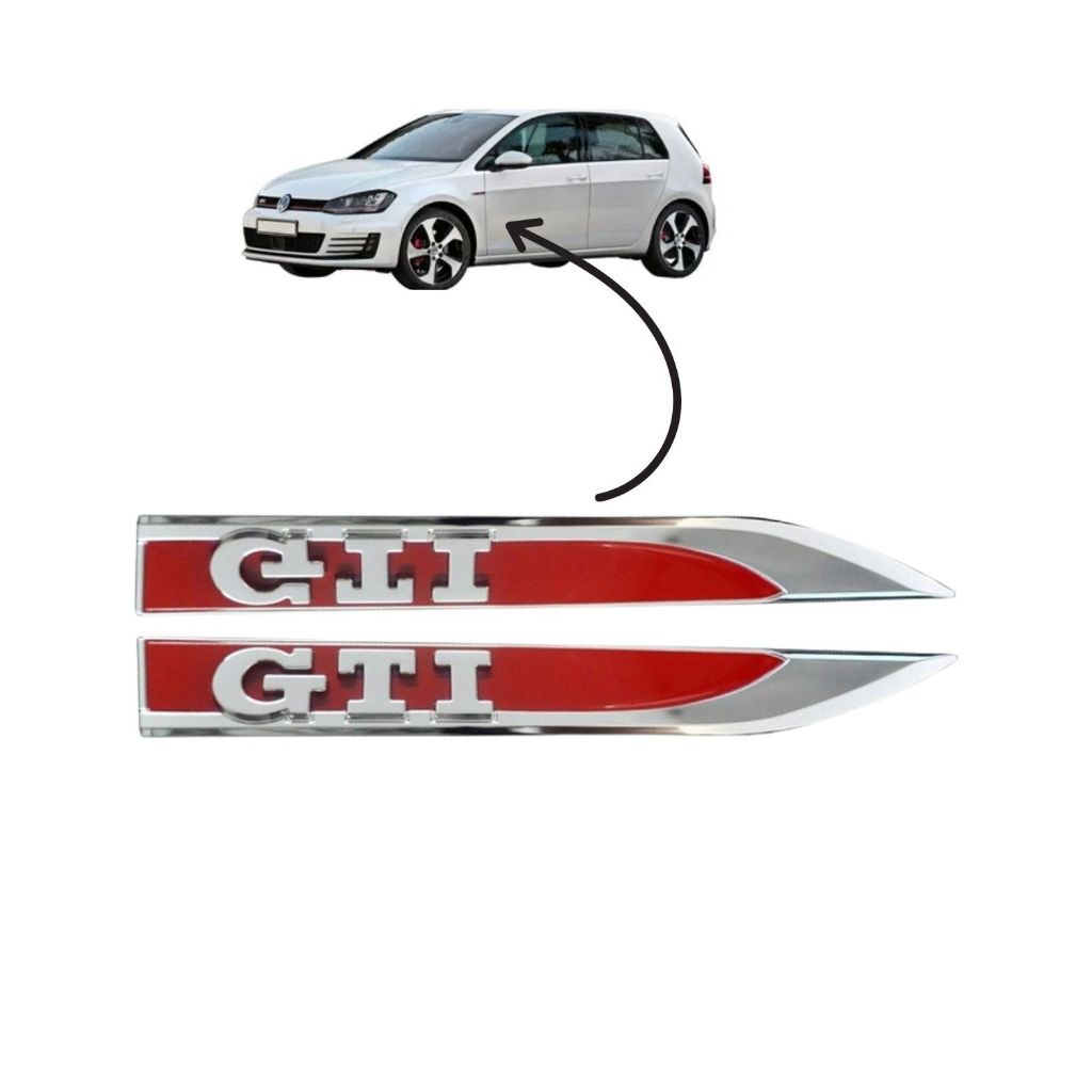 Par emblema aplique lateral GTI - Golf GTI 13/20 em Oferta na Shopee