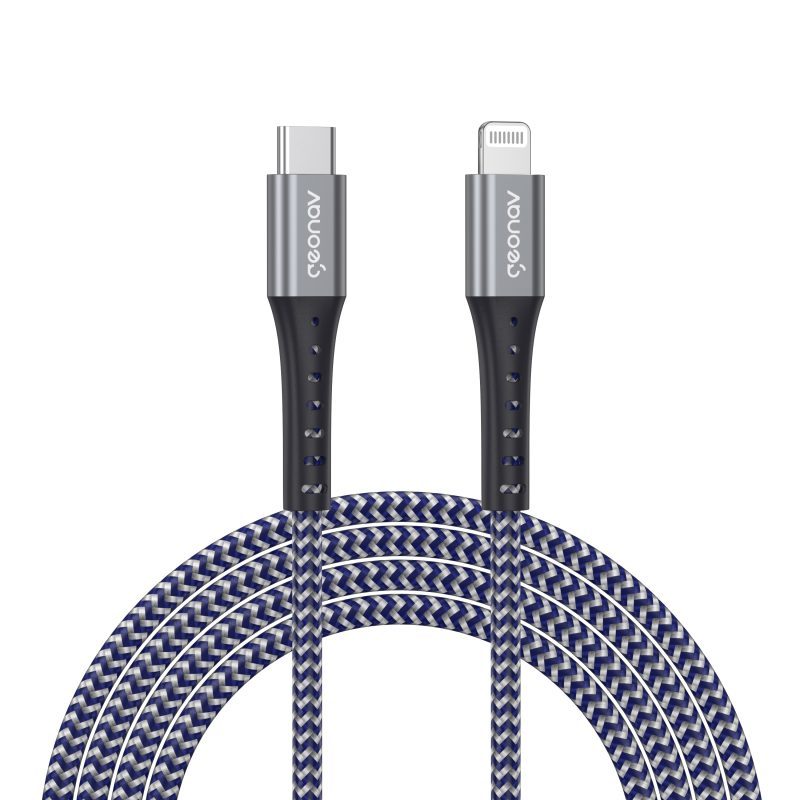 Cabo Kevlar Usb-c P/ Lightning 2.0 Carreg. Rápido 2m Geonav LIUC02K