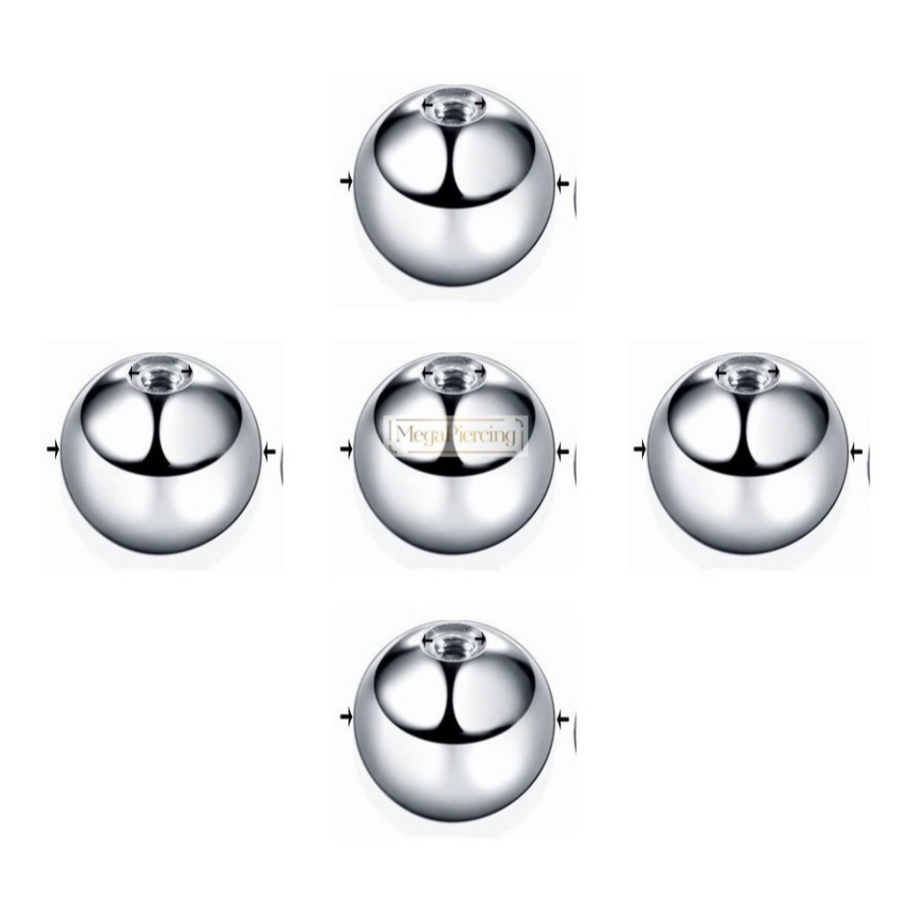 Kit 5 Bolinha Piercing Aço Cirúrgico Fecho Rosca 1.2mm em Oferta na Shopee