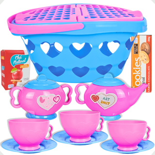 Kit Chazinho Cesta Piquenique 14pcs Xicaras Colherzinha Infantil c/ Comidinhas Brinquedo Infantil em Oferta na Shopee